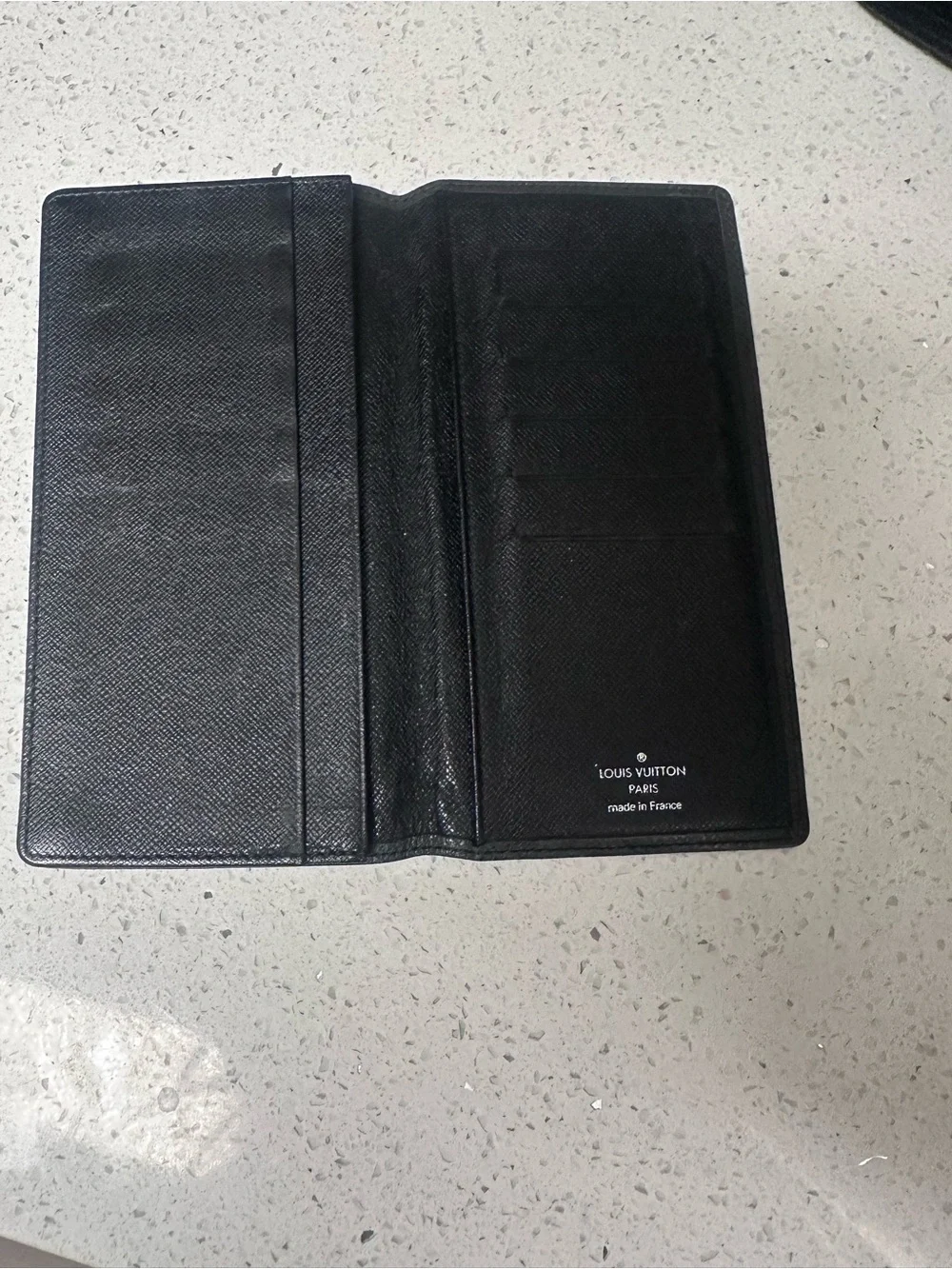 Vintage Louis Vuitton Black Long Bifold Wallet/Card Slots